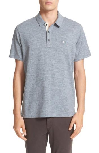 Men's Rag & Bone Standard Issue Regular Fit Slub Cotton Polo, Size - Beige