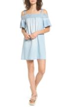 Women's As U Wish Smocked Chambray Off The Shoulder Dress