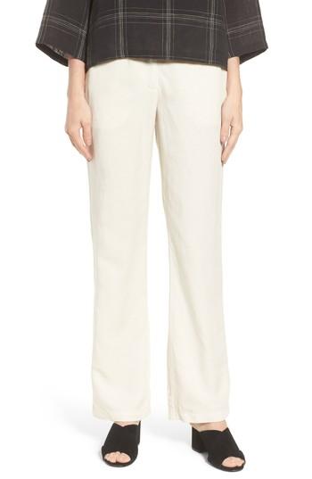 Women's Eileen Fisher Straight Leg Pants - White