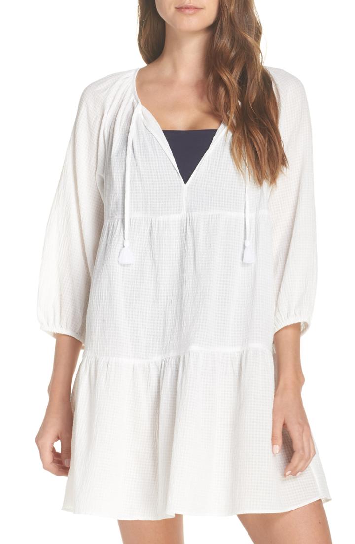 Women's J.crew Tiered Beach Tunic, Size - White