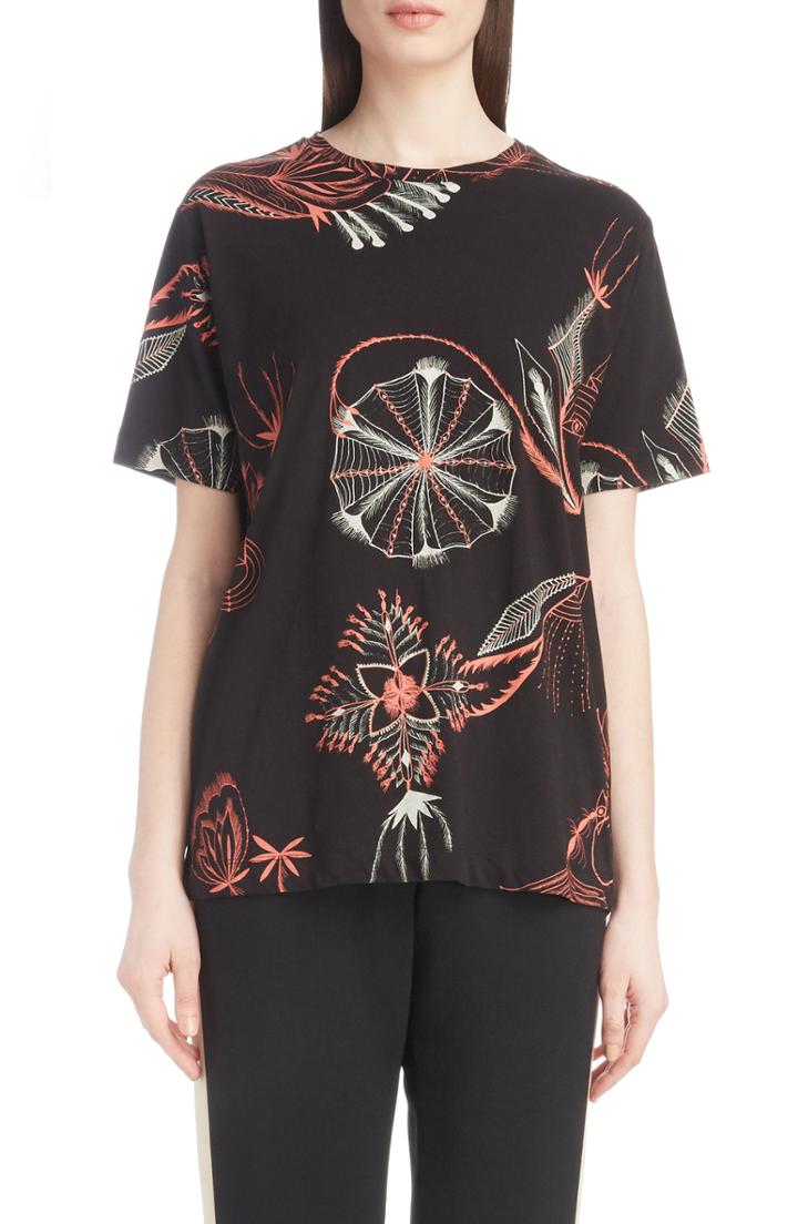Women's Dries Van Noten Floral Print Cotton Tee