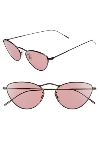 Women's Oliver Peoples Lelaina 56mm Photochromic Cat Eye Sunglasses - Purple/ Black