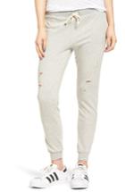 Women's Pam & Gela Betsee Distressed Jogger Pants, Size - Grey
