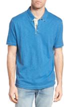 Men's True Grit Slub Jersey Polo, Size - Blue