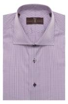 Men's Robert Talbott Tailored Fit Check Dress Shirt .5 - Purple