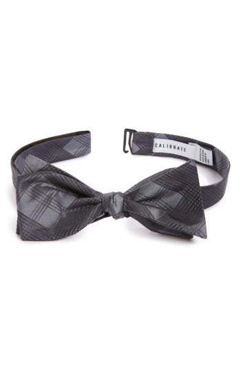 Men's Calibrate Plaid Silk Bow Tie