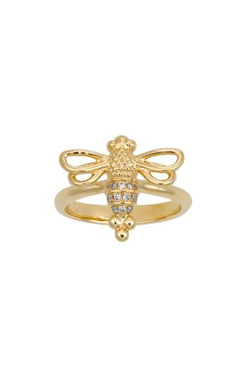 Women's Temple St. Clair Diamond Pave Bee Ring