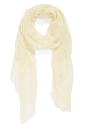 Women's Nordstrom Modal Silk Blend Scarf, Size - Yellow