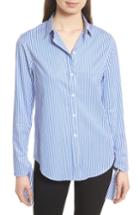 Women's Joseph Thomas Stripe Forever Tie Cuff Shirt Us / 38 Fr - Blue