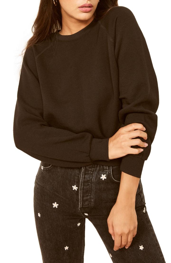 Women's Reformation Rio Sweatshirt - Black