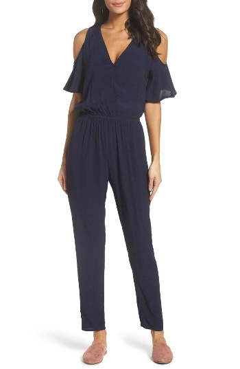 Women's Fraiche By J Cold Shoulder Jumpsuit - Blue