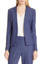 Women's Boss Jalesta Glen Check Stretch Jacket - Blue