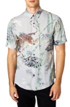 Men's 7 Diamonds Leap Of Faith Trim Fit Sport Shirt - Grey