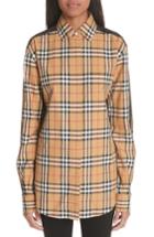 Women's Burberry Saoirse Vintage Check Cotton Top Us / 34 It - Brown