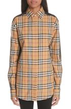 Women's Burberry Saoirse Vintage Check Cotton Top Us / 34 It - Brown