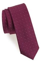 Men's Calibrate Pebble Dot Silk Tie, Size - Red