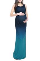 Women's Kimi And Kai Sonia Ombre Maternity Maxi Dress - Blue/green
