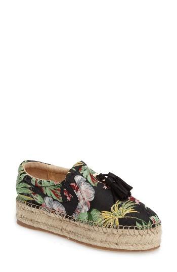 Women's Jslides Rosa Tassel Platform Slip-on .5 M - Black