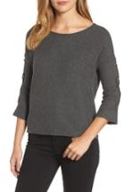 Women's Velvet By Graham & Spencer Lace-up Sleeve Ribbed Top
