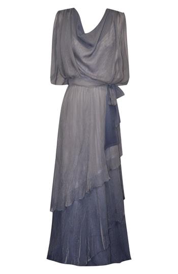 Women's Komarov Drape Chiffon Gown - Grey