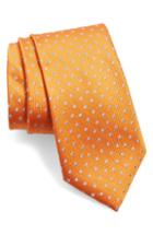 Men's Nordstrom Men's Shop Double Dot Silk Tie, Size - Orange