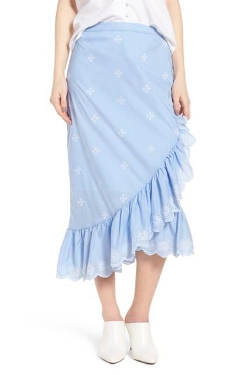 Women's Chelsea28 Ruffle Midi Skirt - Blue