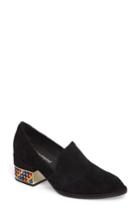 Women's Jeffrey Campbell Serlin Jeweled Heel Loafer .5 M - Black