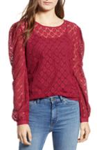 Women's Hinge Lace Top - Red