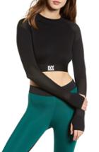 Women's Ivy Park Mesh Panel Cutout Crop Top