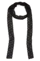 Women's Sole Society Skinny Lace Scarf, Size - Black