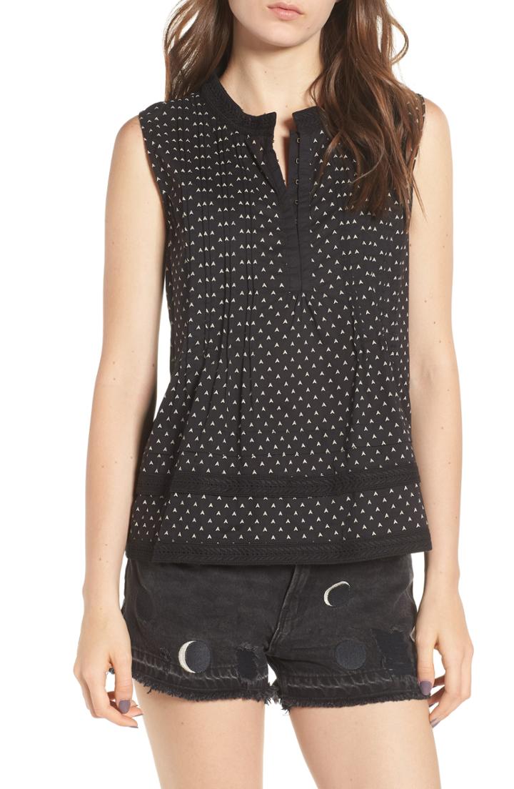 Women's Wayf Beth Floral Top, Size - Black