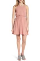 Women's Lush Back Tie Blouson Dress - Pink