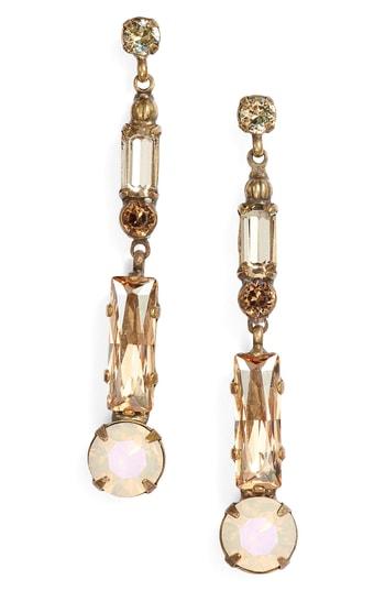 Women's Sorrelli Baguette Crystal Drop Earrings