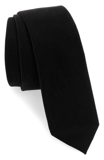 Men's Topman Velvet Tie, Size - Black