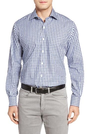 Men's Peter Millar Kihei Plaid Sport Shirt - Blue