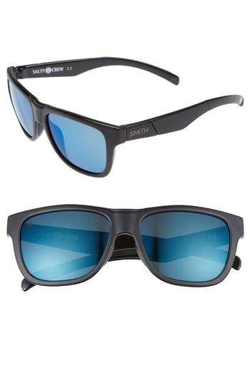 Women's Smith Lowdown Slim 53mm Chromapop Polarized Sunglasses - Matte Black Salty Crew
