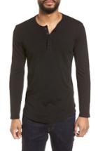 Men's Goodlife Scallop Cotton & Modal Henley - Black