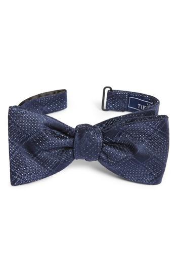 Men's The Tie Bar City Block Silk Bow Tie, Size - Blue
