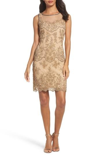 Women's Pisarro Nights Embellished Dress - Beige