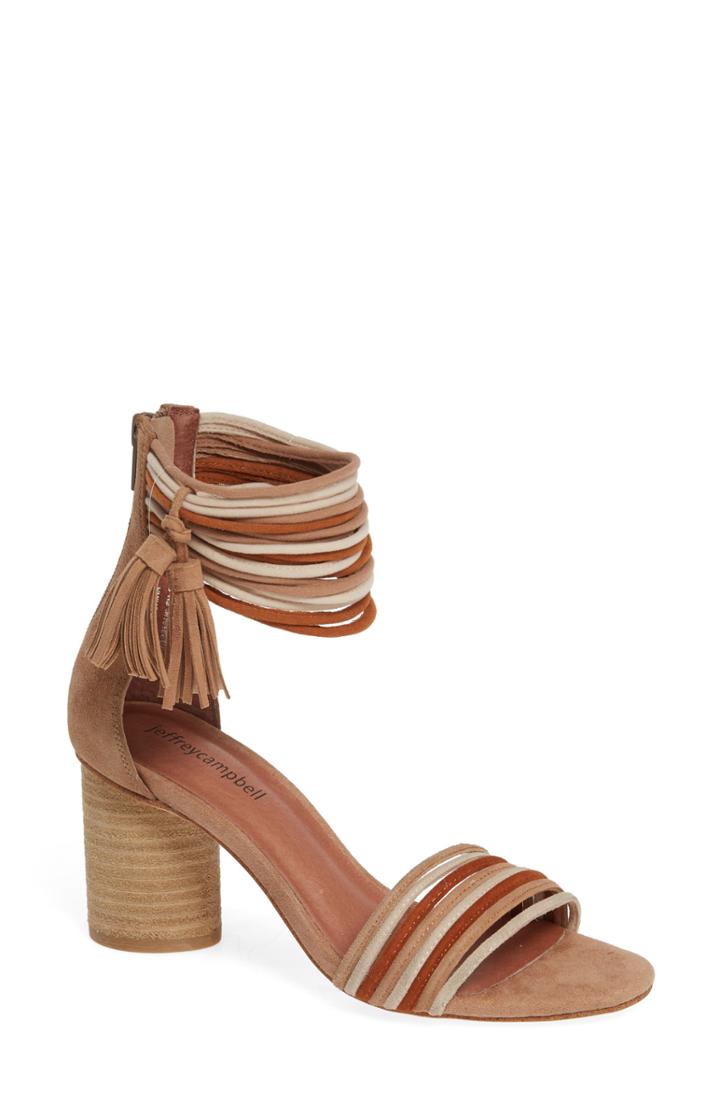 Women's Jeffrey Campbell Pallas Ankle Strap Sandal M - Beige
