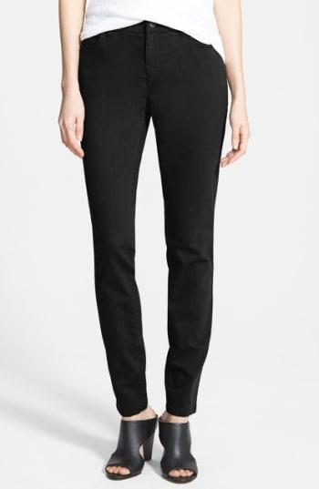 Women's Eileen Fisher 'legging' Jeans, Size 0 - Black (surplus) (regular & ) (online Only)