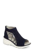 Women's Jambu Naomi Perforated Wedge Sandal M - Blue