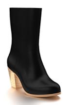 Women's Shoes Of Prey Block Heel Boot .5 D - Black