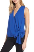Women's Trouve Tie Front Sleeveless Top - Blue