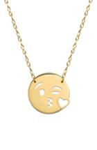 Women's Jane Basch Designs Kiss Love Emoji Pendant Necklace (nordstrom Exclusive)