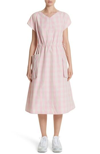 Women's Sofie D'hoore Gathered Waist Gingham Dress Us / 34 Fr - Pink