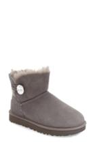 Women's Ugg Mini Bailey Button Bling Boot M - Grey