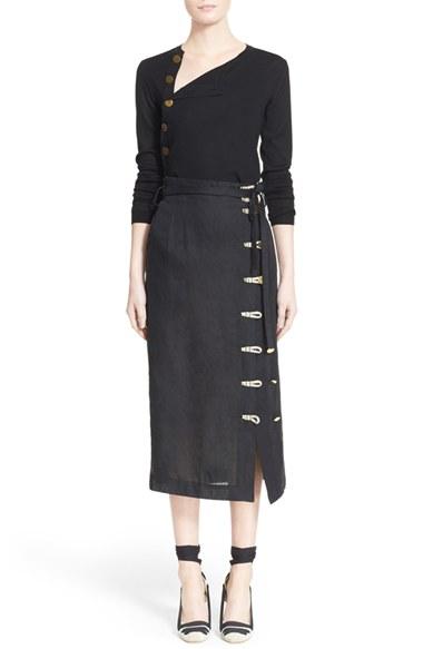 Women's Altuzarra 'minamoto' Asymmetrical Button Detail Wool Sweater