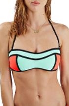 Women's Topshop Colorblock Bikini Top Us (fits Like 2-4) - Blue