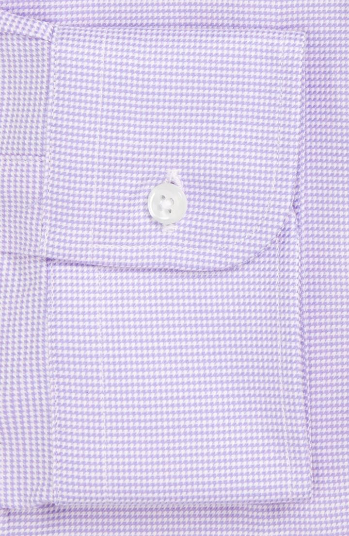 Men's Nordstrom Men's Shop Classic Fit Microgrid Dress Shirt - 35 - Purple